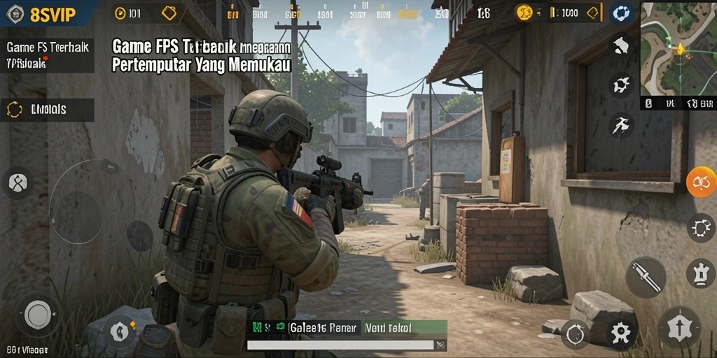 Screenshot gameplay 8SVIP menampilkan aksi seru dalam pertempuran FPS.