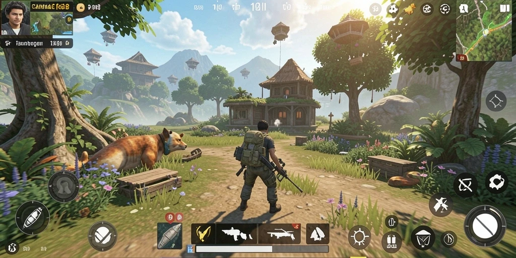 Tampilan gameplay CANVA168 menampilkan eksplorasi dunia terbuka yang memukau.