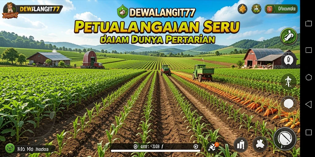 Tampilan gameplay DEWALANGIT77 dengan aktivitas pertanian yang menyenangkan.