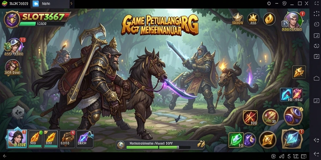 Tampilan aksi seru dari SLOT367 di dalam gameplay RPG.