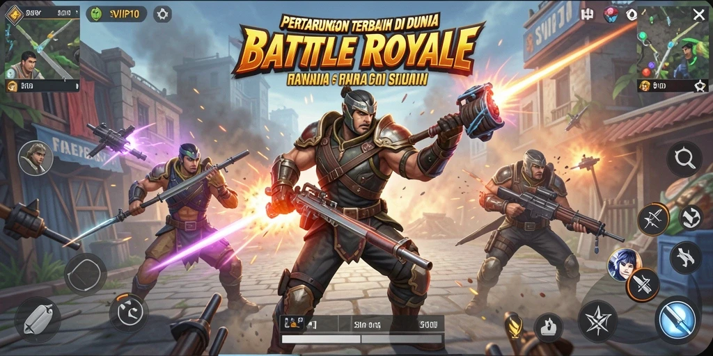 Gameplay mendebarkan di SVIP10 dengan pertarungan Battle Royale yang intens.