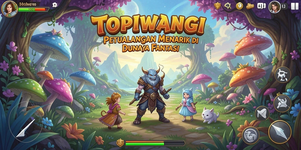 Tampilan gameplay menarik di dunia petualangan TOPIWANGI.